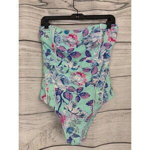 Nanette Lepore Bandeau Poppy One Piece Azalea Swimsuit Size 10